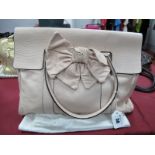 Mulberry; A Ruby Bayswater Limited Edition Leather Handbag, in pale pink with bow detail, unlined