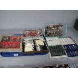 Assorted Plated Cutlery, including decorative pastry forks, cased teaspoons, fish knives and