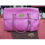 Mulberry; A Bayswater Fuschia Pink Leather Handbag, gold tone hardware, serial number 5271346,