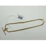 A 9ct Gold Graduated Curb Link Double Albert Chain, to 9ct gold double swivel style clasps,