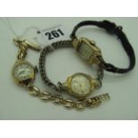 Rotary; A 9ct Gold Cased Ladies Wristwatch, to openwork bracelet, stamped "RG 9ct Metal Core",