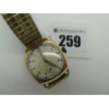 Rotary; A Vintage 9ct Gold Cased Gent's Wristwatch, the "Super Sport" signed dial with Arabic