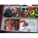 A Mixed Lot of Assorted Costume Jewellery, including bangles, bead necklaces, two 'SOS Talisman'