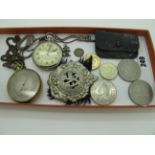 R&J Beck Ltd London Pocket Barometer, on a chain, a "Duke Railway Keepers" openface pocketwatch, a