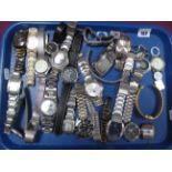 Assorted Wristwatches, (damages):- One Tray