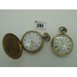 Prima Thomas Fattorini Skipton; A Gold Plated Hunter Cased Pocketwatch, the signed dial with