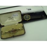 A Chester Hallmarked 9ct Gold Cased Ladies Wristwatch, the Avia signed dial with Roman numerals