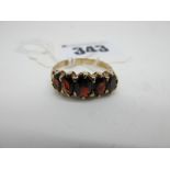 An Ornate Claw Set Dress Ring, graduated highlights, within decorative shoulders (hallmark worn) (