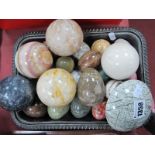 Quantity of Mineral Eggs, paperweights.