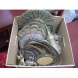 Brass Indian Engraved Wall Plates etc:- One Box