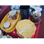 Casa Pupo - Eight cabbage leaf plates and planter, Wedgwood 'Pennine' tea pot, Langton jug, Villeroy