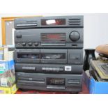 JVC Music System, Compact Disc, Amplifier, Cassette Deck, CD Player - Untested - Sold For Parts