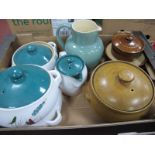 Three Denby 'Green Wheat' Tureens and Jug, other stoneware:- One Box
