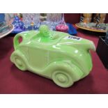 An Art Deco Green Teapot in the form of a Racing Car, Ref No 820236.