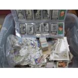Cigarette Cards, postcards, stamps, large quantity:- One Box
