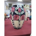 A Moorcroft Pottery Vase, painted in the 'Kingsborough Gardens' design by Emma Bossons, No. 50,