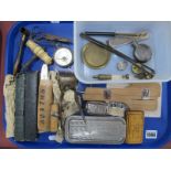 G.S Voltmeter, XIX Century bone handled corkscrew,Rodgers, Shaw Bros & Preston razors, rug maker,