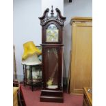 Windsor 31- Day Longcase Clock, with swan neck pediment, silvered dial with Roman numerals, glazed