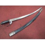 Indian Dress Sword, with curved blade, complete with scabbard, 92cm overall length.