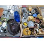 German Pottery Steins, tankards, studio pottery, pewter, glassware, etc:- Two Boxes
