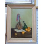 Alicia Martin (London Artist), 'Still Life with Mandolin', oil on canvas, signed lower right, 34.5 x