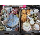 Cottage Teaware, Gladstone China tea service, glassware, Crown Devon twin handled rose bowl, etc:-