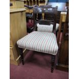 A XIX Century Mahogany Carver Chair, and two single chairs with similar re upholstery (3)