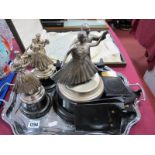 Three Art Deco Style Circa 1950's Silver Plated Dancing Trophies, as dancing couples; plus other