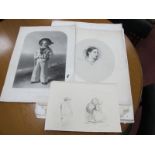 Engravings, to include Albert Prince of Wales 1847, 46 x 32cm, Ladies of the Court of Queen