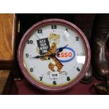 Esso 'Put a Tiger in Your Tank' Wall Clock, 30.5cm diameter.
