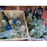 XIX Century Glass Beer Bottles, Cannon Brewery, Sheffield, decanters etc:- Two Boxes