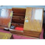 A XIX Century Mahogany Stationary Cabinet, with slope front doors over fitted interior and secret