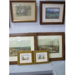 Three Barry Miles Ltd Edition Colour Prints, of 850, 5 x 7.5cm, four hunting scene prints.