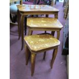 A Nest of Three Inlaid Italian Coffee Tables.