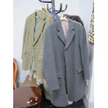 A Collection of 1960's and Later Gents Suits, Wool Tweed Jackets, Overcoats etc:- One Rail
