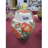 A Moorcroft Pottery Ginger Jar and Cover, painted in the trial 'Madame Rose' design, dated 19.7.