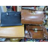 S. Reid of Fleet Street, London Leather Holdall, Leather Gladstone Bag, Danish, Jaguar and two other