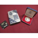 A Cased Royal Mint Silver Proof HM Queen Elizabeth II Commemorative Crown 1977, Post Office