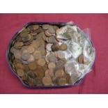 A Quantity of G.B. Pre-Decimal and Decimal Base Metal Coins, including Halfpennies, Pennies,