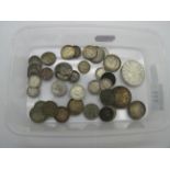 An Interesting Collection of Mainly Silver Coins, to include Queen Victoria shilling 1887 (