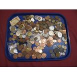 An Assorted Collection of Coins, to include George III Cartwheel Twopence 1797 (worn), Palestine