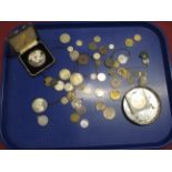 An Interesting and Varied Collection of Coins, Medallions, to include Sheffield Great Britain Silver