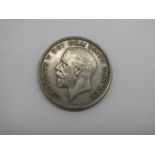 George V 'Wreath' Crown 1933, obverse: uncrowned portrait of King George V (left) legend around,