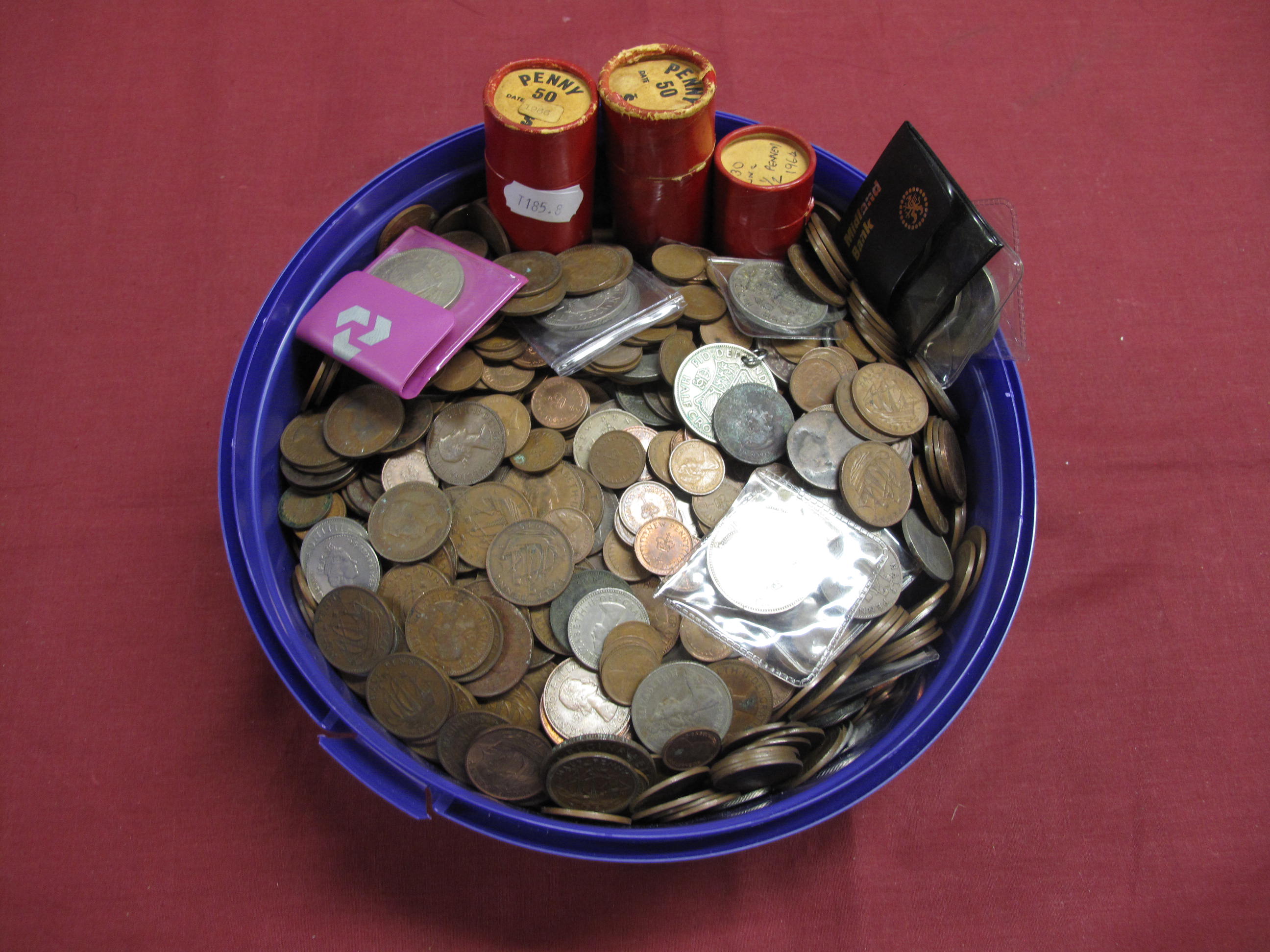 A Quantity of G.B. Pre-Decimal and Decimal Base Metal Coins, assorted denominations.