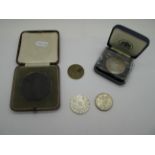 A Cased LMS Railway Bronze Medallion for Service In National Emergency May 1926, GNR token (