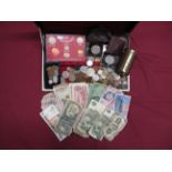 An Assorted Collection of G.B. and Overseas Coins and Banknotes, to include Hong Kong one cent 1919,