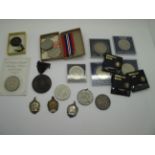 An Interesting Collection of Coins and Medals, to include U.S Morgan silver dollar 1903, British