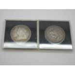 Two Queen Victoria Silver Crowns, 1889 (JH), 1899 (VH).