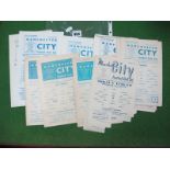 Manchester City Reserves Programmes, 1955-6 v. Blackpool, West Brom, Barnsley, Preston (tokens
