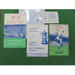 1950 F. A Cup Final Programme Arsenal v. Liverpool, (rusty staples) 1959 final and Forest semi